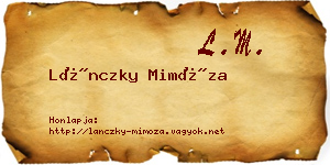 Lánczky Mimóza névjegykártya