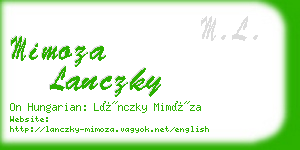 mimoza lanczky business card